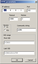 Paramètres SNMP